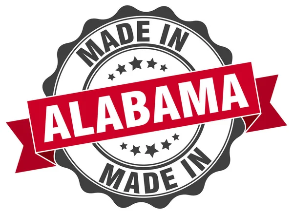 Made in Alabama round seal — Stock Vector