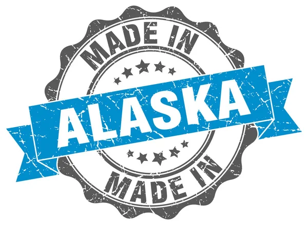 Hecho en Alaska sello redondo — Archivo Imágenes Vectoriales