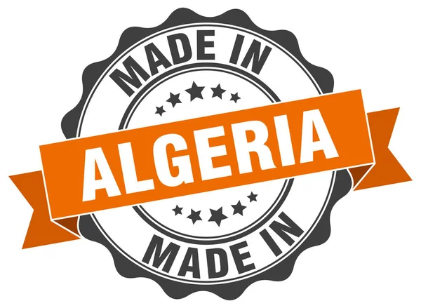 Gjorde i Algeriet runda tätningen — Stock vektor