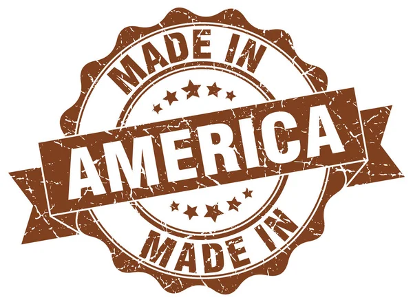 Made in America round seal — Stock Vector