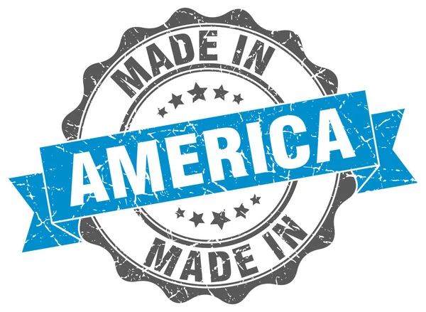 Made in America round seal — Stock Vector