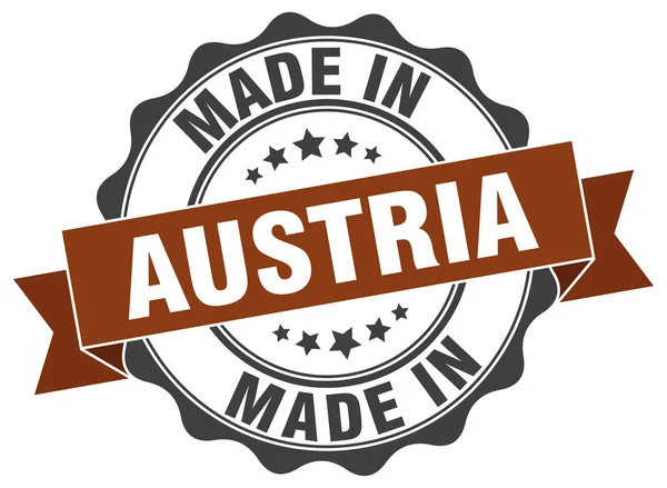 Avusturya'da yapılan mühür yuvarlak — Stok Vektör
