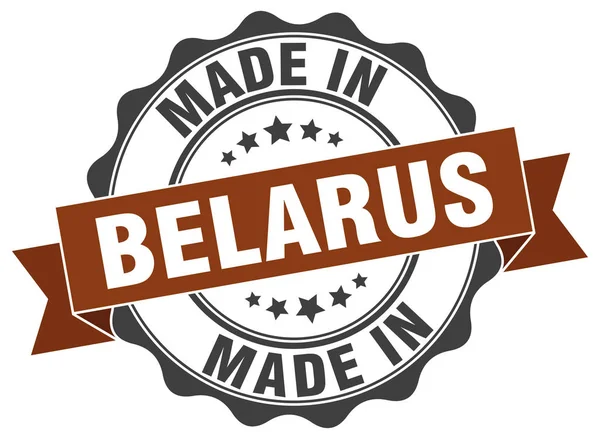 Made in Belarus sigillo rotondo — Vettoriale Stock