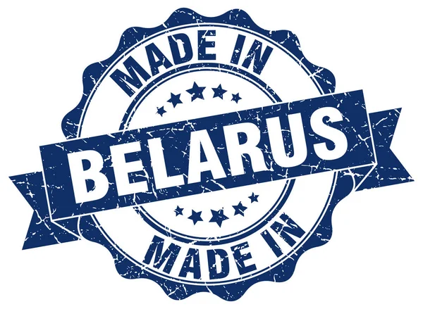 Made in Belarus sigillo rotondo — Vettoriale Stock