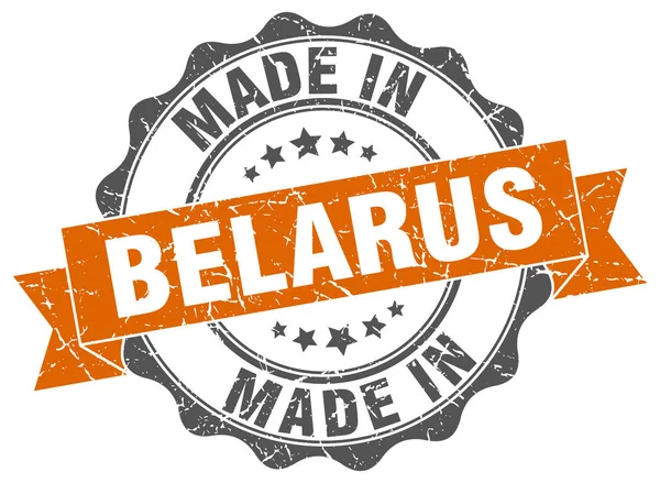 Made in Belarus sigillo rotondo — Vettoriale Stock