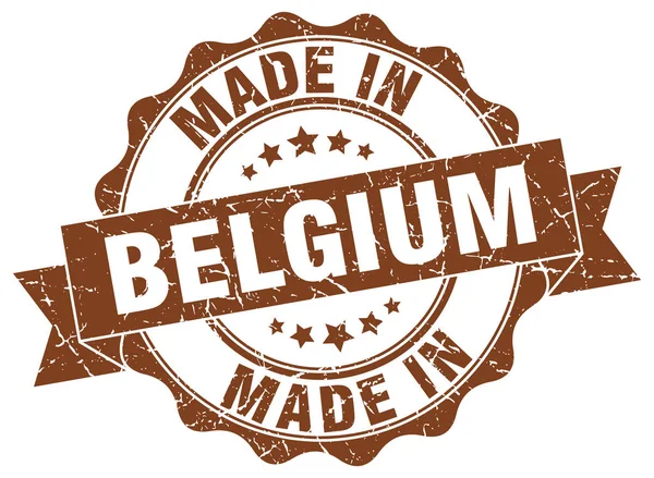 Made in Belgium round seal — Stock Vector