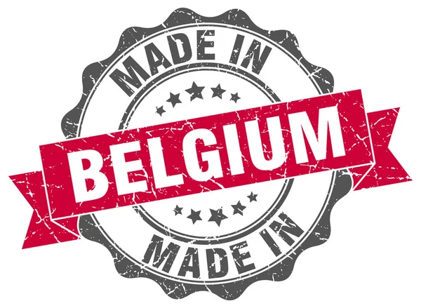 Made in Belgium round seal — Stock Vector