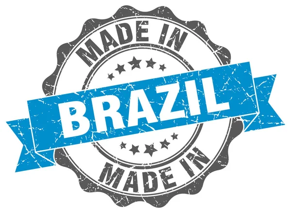 Made in Brazil round seal — Stock Vector