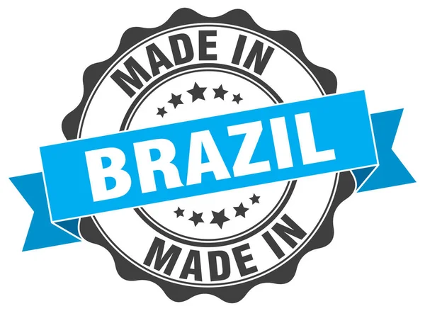 Made in Brazil round seal — Stock Vector