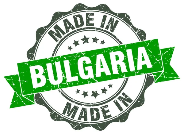 Made in Bulgaria sigillo rotondo — Vettoriale Stock