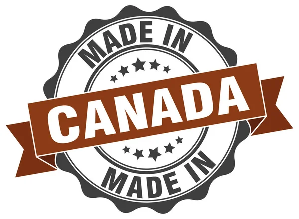 Made in Canada round seal — Stock Vector