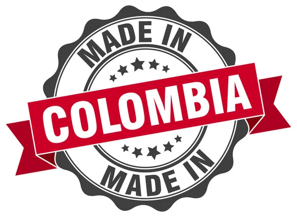 Hecho en Colombia sello redondo — Vector de stock