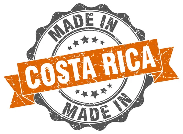 Hecho en Costa Rica sello redondo — Vector de stock