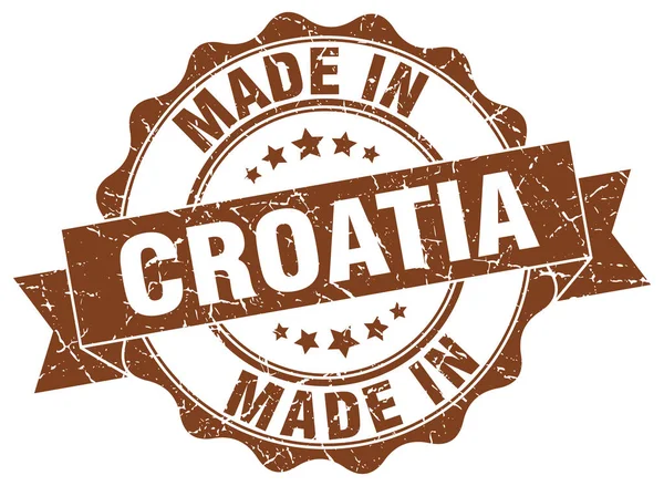 Gjort i Kroatien runda tätningen — Stock vektor