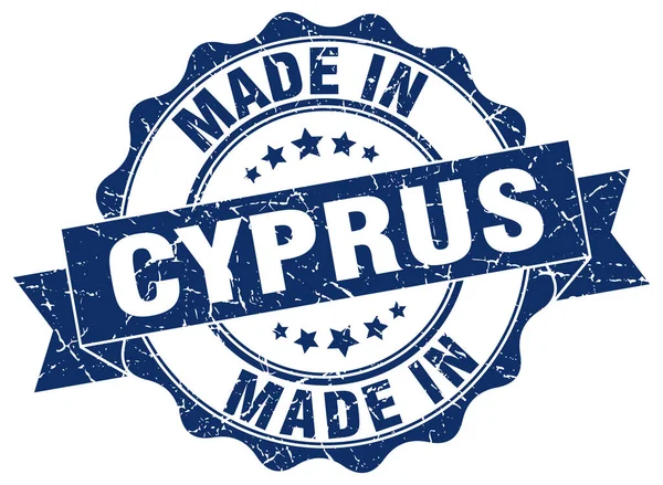 Hecho en Chipre sello redondo — Vector de stock
