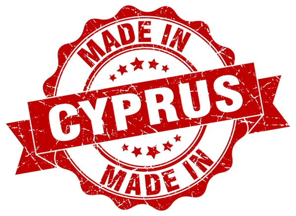Fabriqué à Chypre joint rond — Image vectorielle