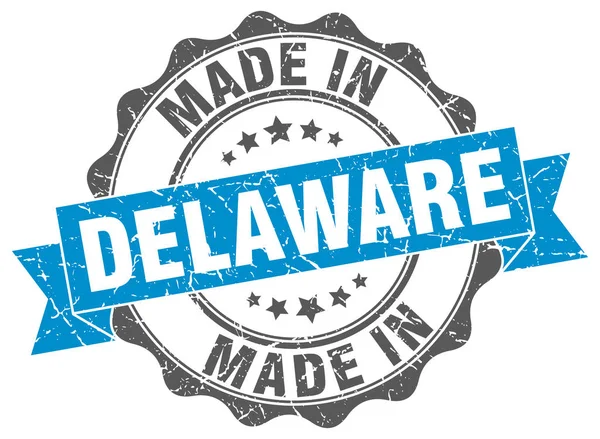 Made in Delaware round seal — Stock Vector