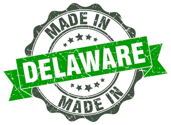 Made in Delaware round seal — Stock Vector