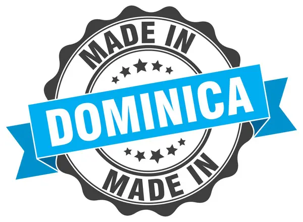 Wykonane w Dominice okrągłe uszczelnienie — Wektor stockowy