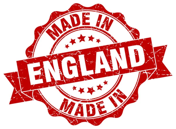 Made in England sigillo rotondo — Vettoriale Stock