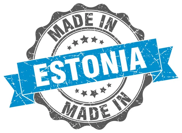Hergestellt in Estland Rundsiegel — Stockvektor