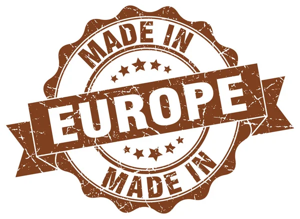 Feita na europa selo redondo —  Vetores de Stock