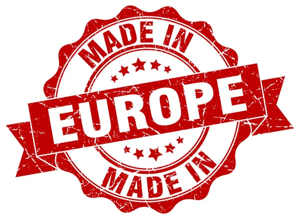 Made in europe round seal — Stock Vector