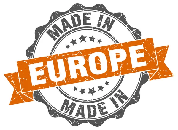 Made in europe round seal — Stock Vector