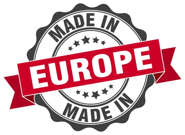 Made in europe round seal — Stock Vector