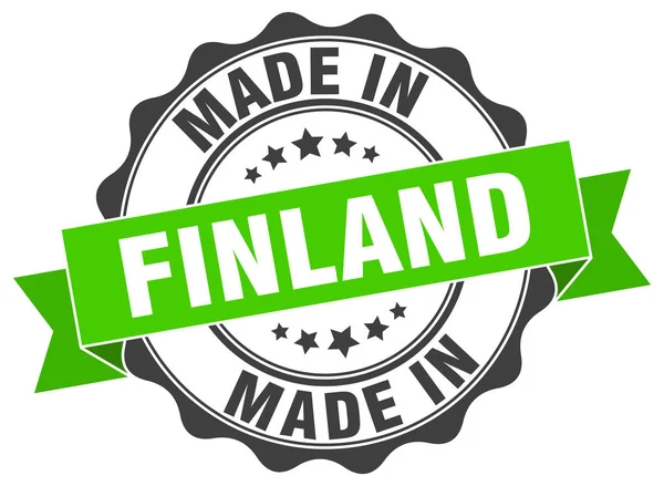 Fabricado na Finlândia selo redondo —  Vetores de Stock