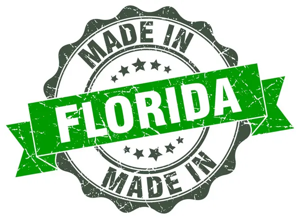 Gemaakt in Florida ronde zegel — Stockvector