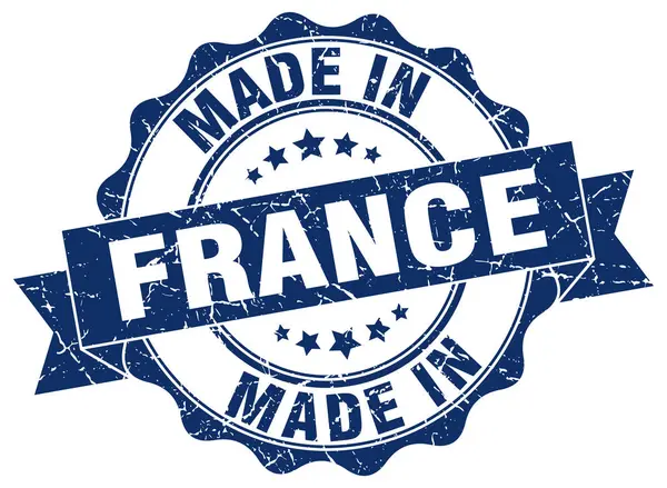 Hecho en Francia sello redondo — Vector de stock