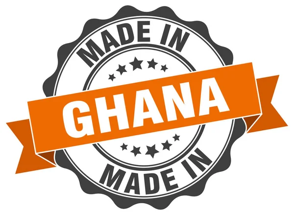 Gemaakt in Ghana ronde zegel — Stockvector