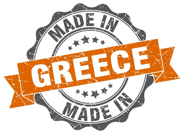 Made in Greece round seal — Stock Vector