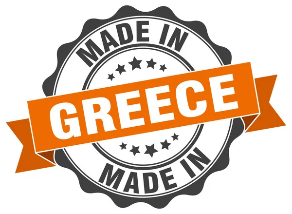 Made in Greece round seal — Stock Vector