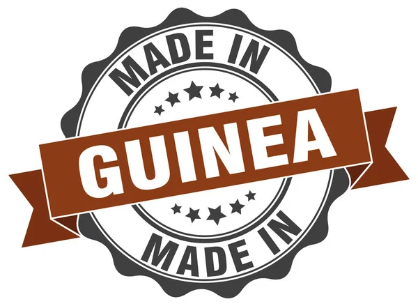 Сделанная в Гвинее круглая печать — стоковый вектор