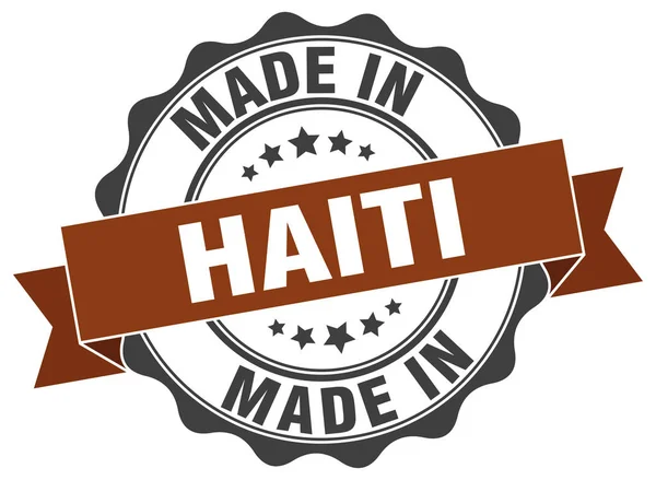 Made in Haiti round seal — Stock Vector