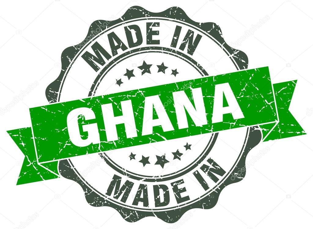 made in Ghana round seal