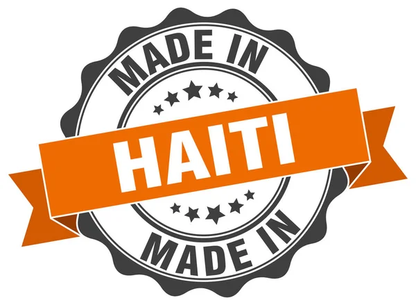 Made in Haiti round seal — Stock Vector