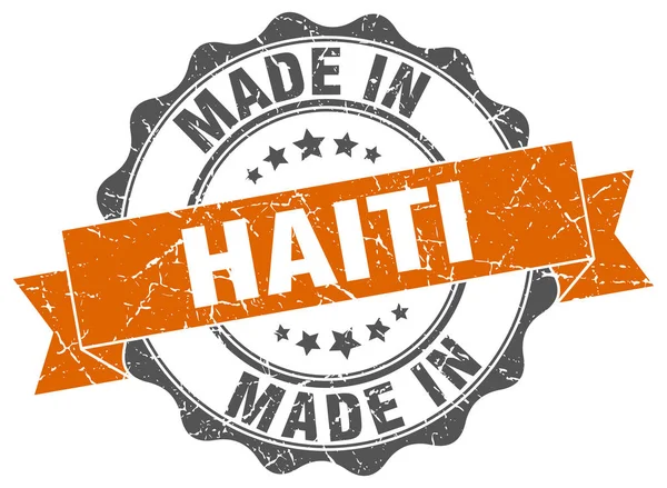 Made in Haiti round seal — Stock Vector