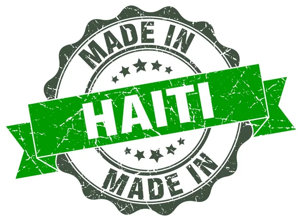 Made in Haiti round seal — Stock Vector
