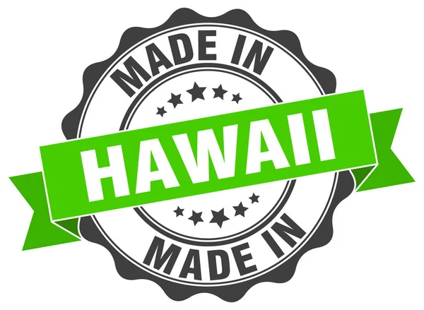 Feita no Havaí selo redondo — Vetor de Stock