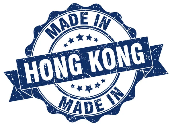 Сделанная в Гонконге круглая печать — стоковый вектор