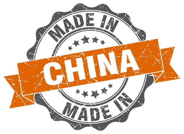 Wyprodukowano w Chinach pieczęci okrągłej — Wektor stockowy