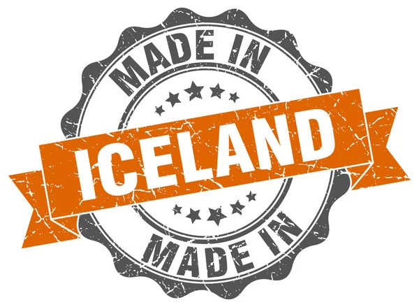 Fabriqué en Islande joint rond — Image vectorielle