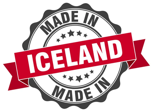 İzlanda'yapılan mühür yuvarlak — Stok Vektör