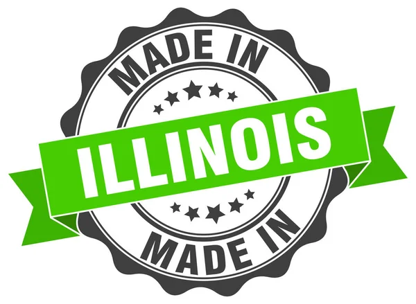 Gemaakt in Illinois ronde zegel — Stockvector