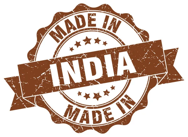 Gemaakt in India ronde zegel — Stockvector