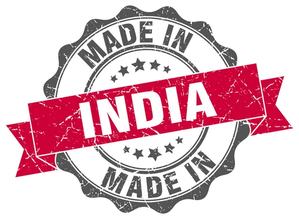 Made in India round seal — Stock Vector