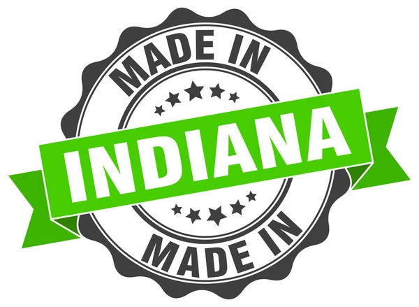 Gemaakt in Indiana ronde zegel — Stockvector